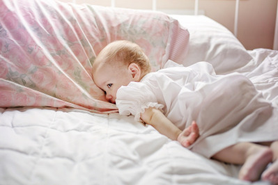 folded bed sheets cotton white